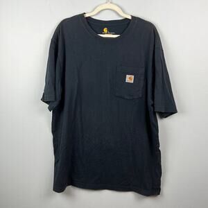 Carhartt original fit large solid blue pocket tee